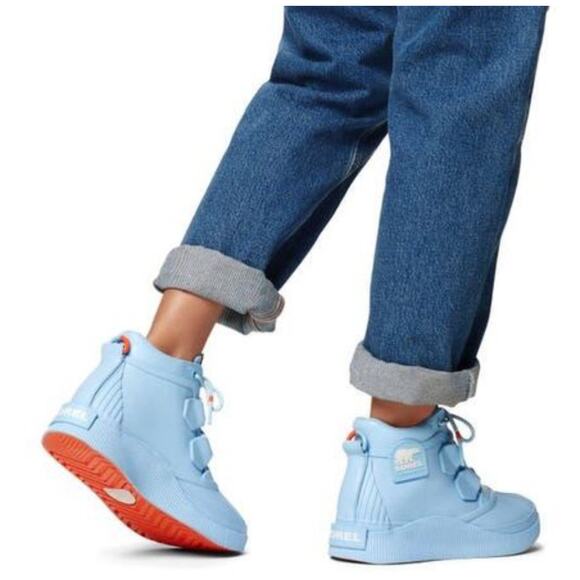 NEW SOREL Out N About IV Splashy Size 10 Women's Arctic Sea/ Orange - Picture 2 of 9